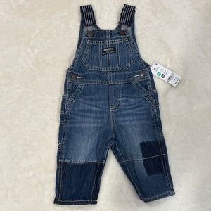 OshKosh B'gosh Kids' Blue Patchwork Overalls